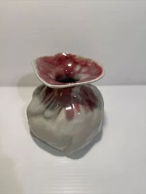 Buy Pigeon Forge Pottery Douglas Ferguson Money Pouch Sack Vase Vintage Signed Red • 177.68£
