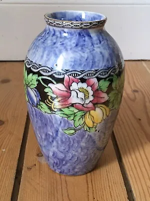 Buy Vintage Art Deco Maling Newcastle Porcelain Blue Lustre Flower Vase No. 6458 • 9.99£