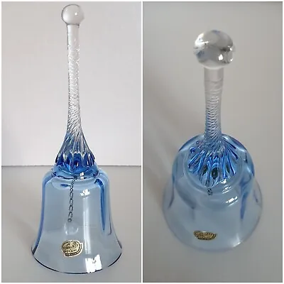 Buy Bohemia Blue Crystal Glass Bell Made In Czech Republic 19cms • 12£