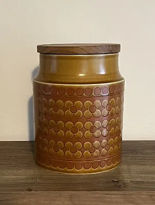 Buy Hornsea Saffron Medium Storage Jar With Wooden Lid Vintage Kitchen Decor 15cm • 18.99£