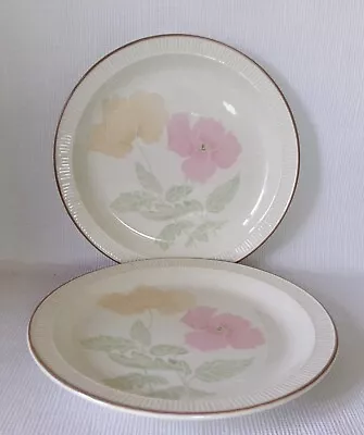 Buy TWO POOLE PEONY 220mm PLATES  GOOD CONDITION • 6.95£