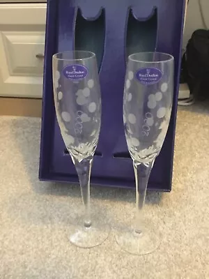 Buy Royal Doulton Celebration Champagne Flutes For Year 2000 • 25£