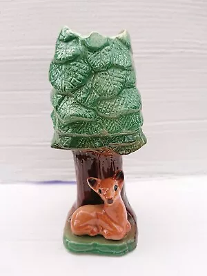 Buy Kitsch Eastgate Pottery 966 Woodland Tree Fawn Deer Vase Pen Brush Vintage • 24£