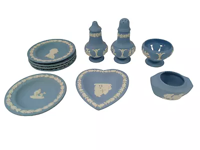 Buy 10 Piece Jasperware Wedgewood Blue Collection Tableware Decorative Kitchen • 9.99£