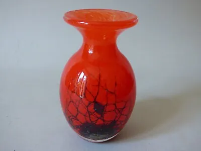 Buy Mtarfa Mdina Phoenician Malta Flambe Fat Lava Flame Lead Glass Vase Pot Free Uk • 24.49£