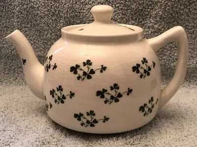 Buy Vintage Mini Teapot & Lid • Carrigaline Pottery Shamrock Pattern • Cork Ireland • 33.19£