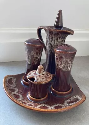 Buy Vintage Kernewek Pottery Of Cornwall Condiment Set • 29.99£
