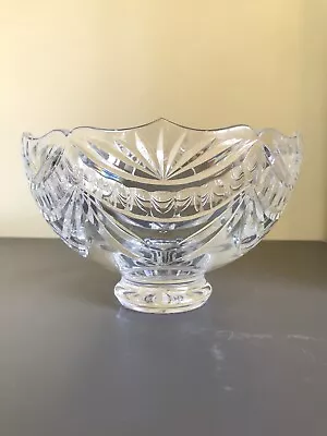 Buy Waterford Crystal Footed Bowl Large Scolloped Rim Very Rare • 150£