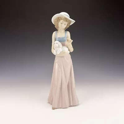 Buy Lladro's Nao Porcelain Figure - Girl & Puppy Dog - Young Girl Figurine • 3.77£