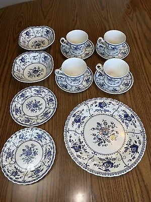 Buy 13 Pc. Johnson Bros Blue Floral Indies Dinnerware Plate, Cup,Saucer,Bread Dishes • 40.51£