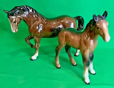 Buy BESWICK ENGLAND Porcelain HORSE & Shire Foal, Excellent Condition! • 132.81£