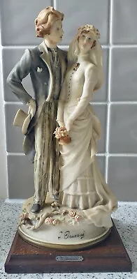 Buy Vintage Capodimonte Figurine By Giuseppe Armani - Wedding Couple - 32cm Tall • 30£