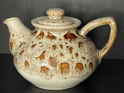 Buy Vintage Cornwall Fosters Pottery Honeycomb Blonde Ovoid Shaped Teapot & Lid • 15£