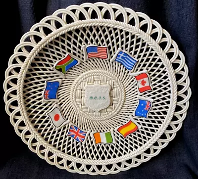 Buy Irish Belleek Special Anniversary Collectors Society Woven Plate • 79£