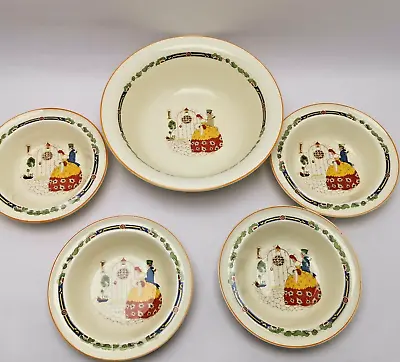 Buy Woods Ivory Ware Serving Dish With Four Smaller Bowls Victorian Lady • 26.99£
