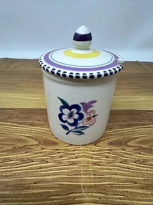 Buy Poole Pottery Lidded Pot Floral Lilac  • 8.17£