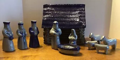 Buy Rare Eldreth Pottery Nativity Set 12 Pieces MINT 1996 Signed • 474.36£