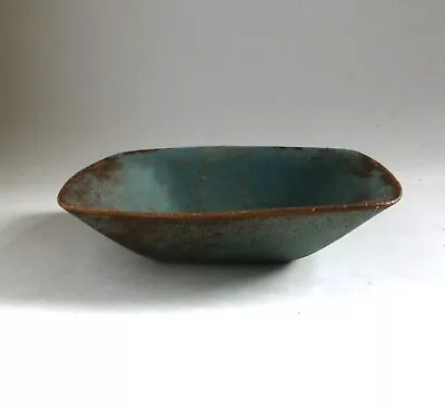 Buy Elizabeth Duncombe Blue Glazed Stoneware Bowl C.1960s Studio Pottery • 40£