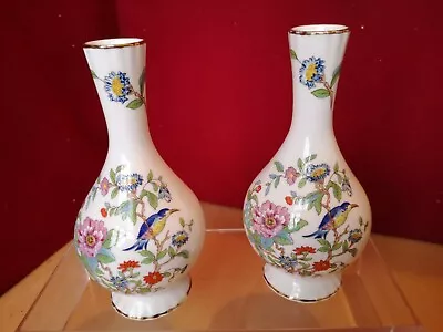 Buy Aynsley Fine Bone China  Pembroke  A Pair Of 6.25  Tall Bud Vases. • 12£