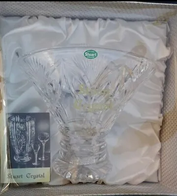 Buy Stuart  Crystal CUT ART DECO Display Fan Vase  • 30£