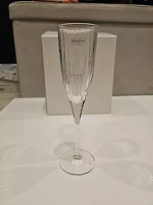 Buy 6 X Royal Doulton Crystal Flute Champagne Glasses Linear Pattern • 70£
