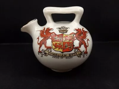 Buy Goss Crested China - ARMS OF WALES Crest - Hastings Ancient Kettle - Goss. • 6.50£