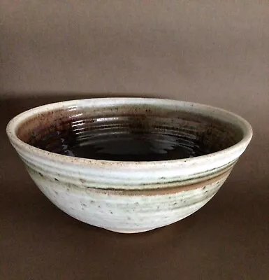 Buy Large Stoneware Studio Pottery Bowl —signed • 25£