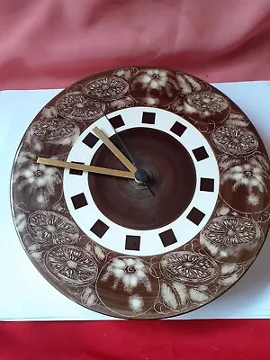 Buy Vintage Jersey Pottery Floral Wall Clock Battery Operated • 14.99£