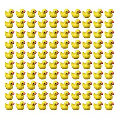 Buy 100/200X Mini Rubber Ducks Miniature Resin Ducks Yellow Tiny  Duckies TOP • 5.89£