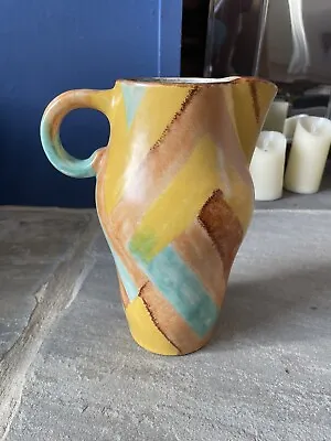 Buy Beautiful Tall Hand Painted Art Deco Abstract Pottery Jug Pitcher Beswick 146 • 29.99£