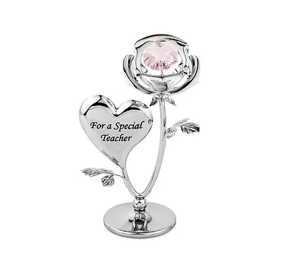 Buy Crystal Ornament Gift Set Crystocraft With Swarovski Elements Strass Rose Flower • 8.49£