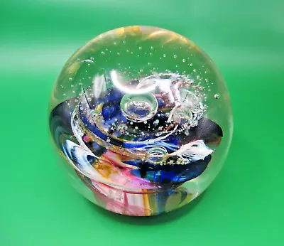 Buy Selkirk Glass Paperweight Etched Spectrum 2000 • 45£