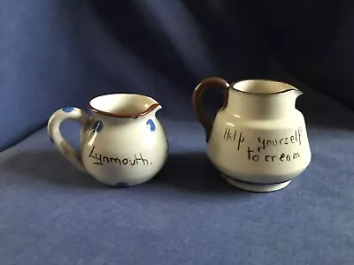 Buy Two Jugs￼ Motto Ware. Lynmouth And Cream Jug.￼ • 1.50£