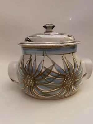 Buy Stoneware Casserole Pot/Tureen With Lid Hand  Painted Vintage (MS) • 18£