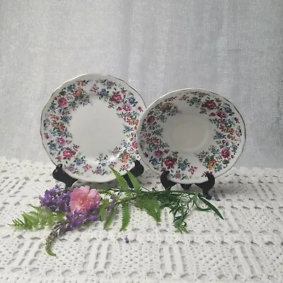 Buy 1 Crown STAFORDSHIRE Fine Bone China England Flowers Spare Saucer Or Cake Plate • 5£