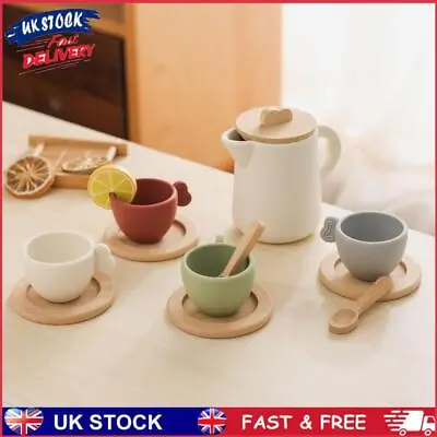 Buy 9pcs/10pcs Pretend Play Tea Set Role Play Wooden Tea Set For Kids (9pcs) • 12.50£