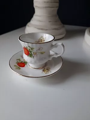 Buy Pretty Queens Miniature Bone China Cup Saucer And Plate,  Fruit Butterfly Patern • 4£
