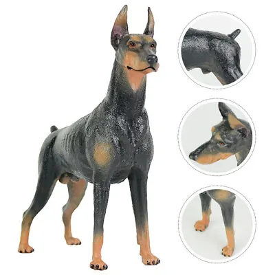 Buy  Dog Ornaments Plastic Child Plushie Home Décor Resin Dobermann Statue • 14.55£