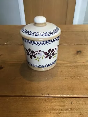 Buy Nicholas Mosse Pottery Lidded Sugar Pot In Clematis Pattern • 30£