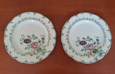 Buy 2 Rambler Bread And Butter Plates By John Maddock & Sons - Hard To Find • 18.92£