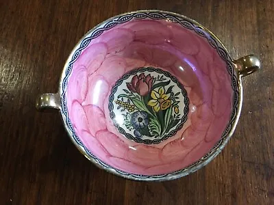 Buy Vintage 1950's Maling Lustre Ware Small Bowl Pot Dish On Pedestal - Springtime • 8£