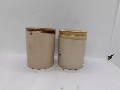 Buy 2 Old Stoneware Jam Pots  • 4.99£