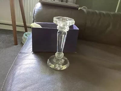 Buy SINGLE TALL CUT GLASS LEAD CRYSTAL PEDESTAL CANDLESTICK CANDLE HOLDER 6 Inches • 9.95£