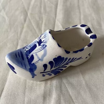 Buy Beautiful Vintage Blue And White Delft Clog. Hand Painted. Immaculate Condition • 4.99£