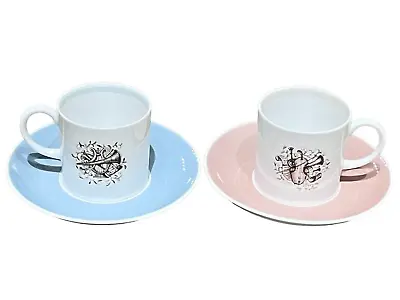 Buy Vintage WEDGWOOD Susie Cooper Musical Instruments Cups & Saucer Coffee Set For 2 • 18.35£