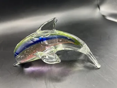 Buy Crystal Dolphin Paperweight Figurine Hand Blown Glass Ornament Realistic  ￼ • 17.07£