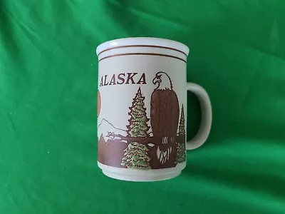 Buy Alaska Vintage ACE 1987 Coffee Cup Eagle Tree Mountains Stoneware Mug • 13.80£