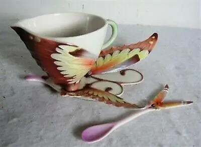 Buy Franz Porcelain Butterfly Cup And Saucer With Spoon #2 • 115.21£