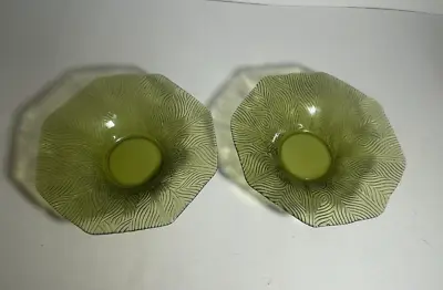 Buy Vintage Pair Of Green Depression Glass Bowls Delicate, 6  Diameter • 8.60£