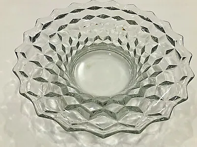 Buy Vintage Depression Glass - Clear, Stacked, Cube, Flared, Bowl Crystal 12  X 3.5  • 30.52£